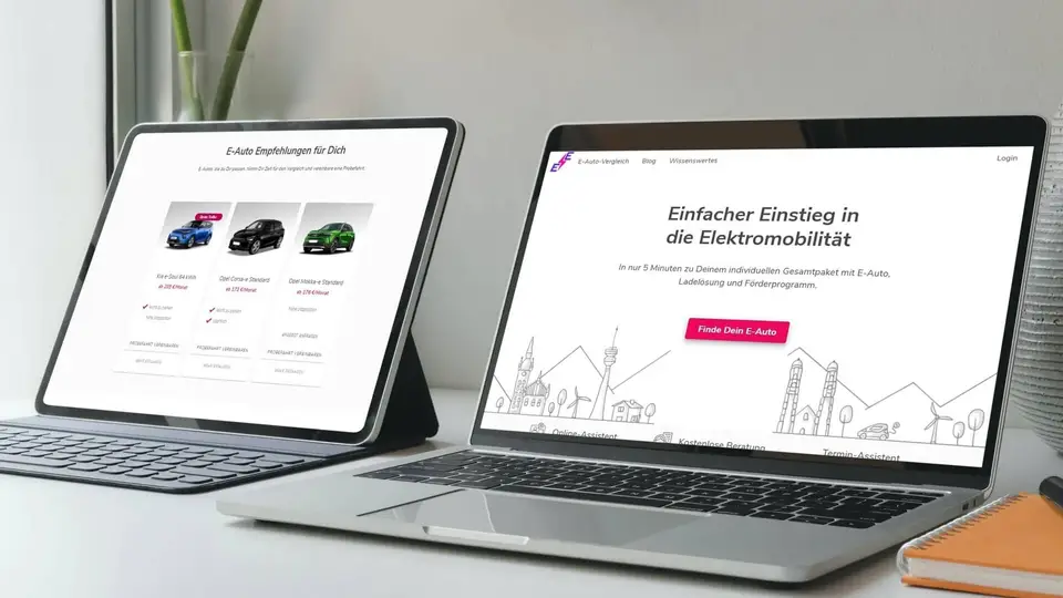 Auswahl an passenden Elektroautos von Einfach E-Autos digitalem Assistenten