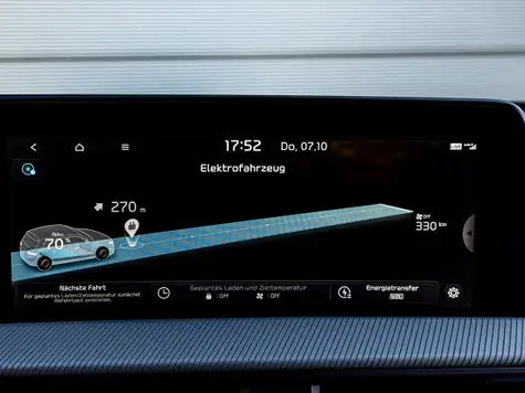 KIA EV6 Reichweitenanzeige im Display