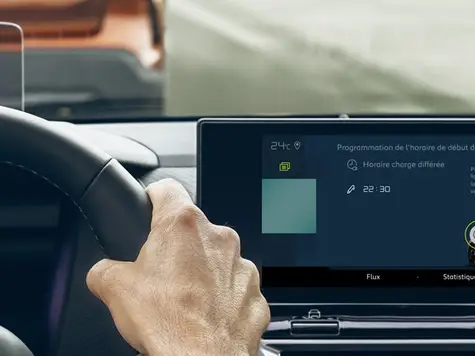 Citroën ë-C4 Elektroauto in der Farbe türkis Innenansicht des Cockpits